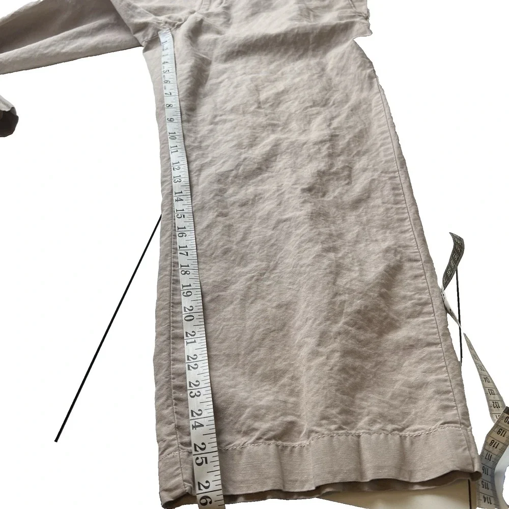 Banana Republic Men's Pants Tan Modern Relaxed Fit Linen Cotton Blend 35x26